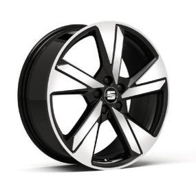 Jante en alliage diamantée 18" couleur noir brillant